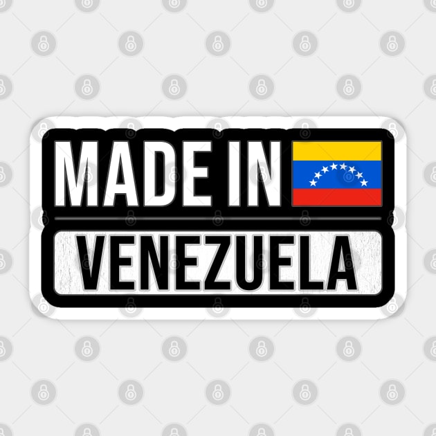 Made In Venezuela - Gift for Venezuelan With Roots From Venezuela Sticker by Country Flags